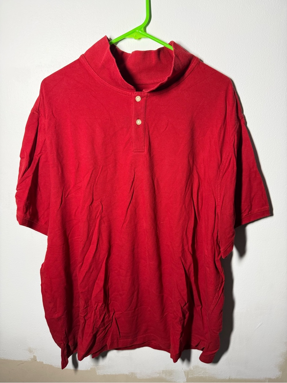 George Red Short-Sleeve Polo Henley